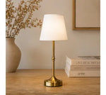 Classic Gold LED Lamp w/ Fabric Shade