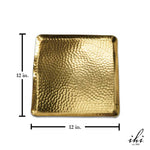 Gold Square Hammered Plate