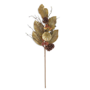 27" Sage Green Magnolia Leave Stem