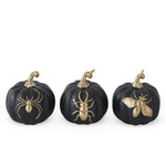 4" Black & Gold Insect Pumpkin