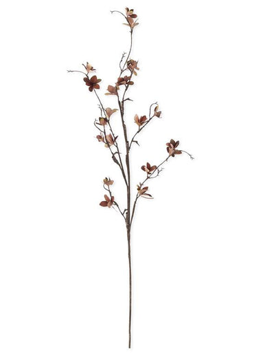40" Burgundy & Brown Magnolia Blossom Spray