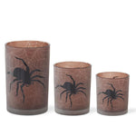 Spider Hurricane w/ Frosted Glass & Amber Web Interior
