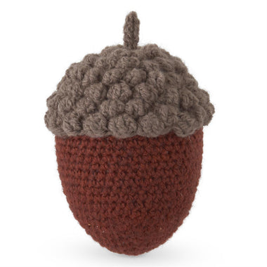 Handcrafted Rust & Tan Knit Acorn