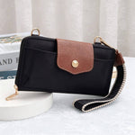 Mila Wallet Crossbody with Boho Wristlet - Black