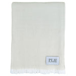 Cream Herringbone Throw Blanket - 60x72"