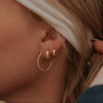 Rue Gold Brushed Hoops