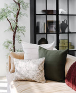 12x20 Beige with Black Stripe Pillow Cover