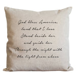 18x18 God Bless America Pillow Cover