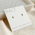 Tiny Gold Cross Studs