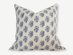 18x18 Navy Blue Floral Pillow Cover