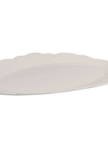 Scalloped Oval Plater - Stone