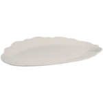 Scalloped Oval Platter - White