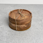 Acacia Wood Coasters S/4