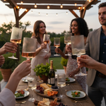 Malibu, Ribbed Wine Glass - Clear 17oz