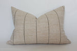 12x20 Beige with Black Stripe Pillow Cover