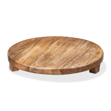 Footed Round Natural Board