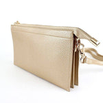 Jaylene Three Compartments Crossbody Bag - Bronze
