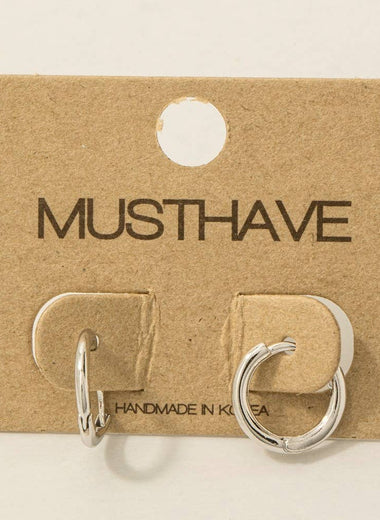 Mini Huggie Hoops - Silver