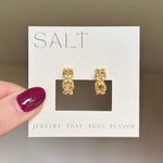 Criss Cross Gold Hoop Earrings