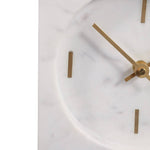 White Marble with Brass Table Clock