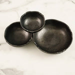 Black 3-Bowl Cluster Tray