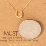 Mini Horseshoe Pendant Necklace: S