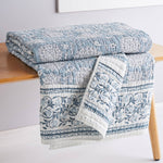 Adare Quilted Throw - Blue - 50x60"