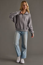 Charlotte Gray Quarter Zip Sweatshirt
