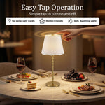 Diamond Stem Scalloped LED Lamp