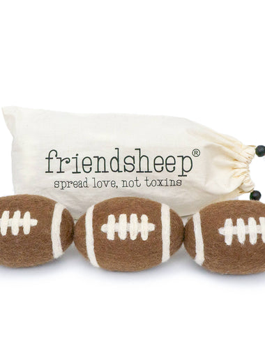 Football Eco Wool Dryer Balls S/3