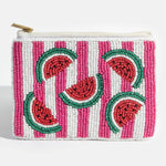 Beaded Striped Watermelon Coin Purse