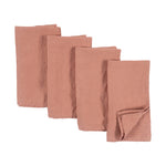 Stone Washed Linen Napkins S/4: Clay