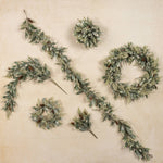 12" Frosted Holly with Pinecones Pick