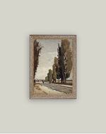 8x10 European Tree Lane Framed Art