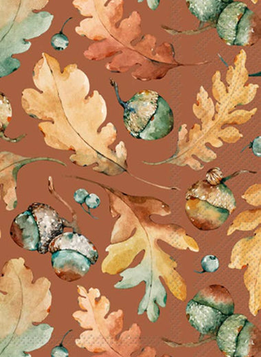 Acorns And Leaves Paper Guest Towels