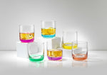 Hue Colored Whiskey Tumbler Glass