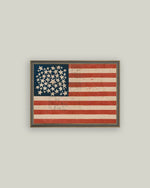 7 x9 Rustic Flag Framed Art