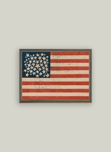 11x15 Rustic Flag Framed Art