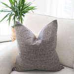 22x22 Dante Textured Brown & Blue Pillow Cover