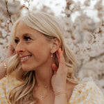 April Raindrop Dangle Hoops: Gold