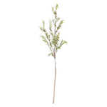 30" Glittered Snowy White Berry Leaf Stem