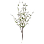 35" Glittered Flocked Cream Blossom Spray