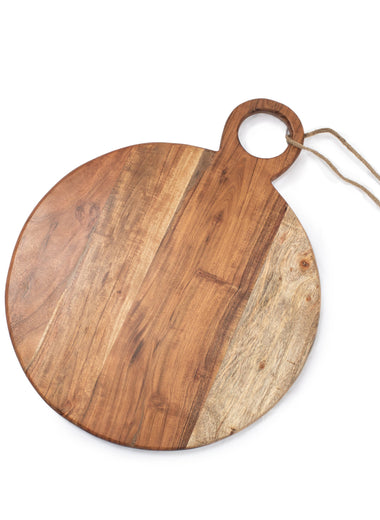 Large Round Acacia Wood Cutting Board