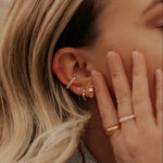 Lola Silver Floral Hoops