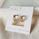 Criss Cross Gold Hoop Earrings