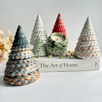 Christmas Tree Candle Pot - Green Fusion Marble