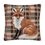 18x18 Fox Tartan Hook Pillow