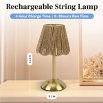Scalloped Woven String Lamp