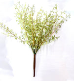 17" Soft Green Button Leaf Spray