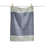 Wolcott Contrast Border Dishtowel - Blue